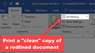 How to show hide and print tracked changes WITHOUT accepting any of the changes [upl. by Trebleda]