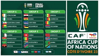 ⚽️COUPE DAFRIQUE DES NATIONS CAN 2023  ON CONNAIT LES GROUPES Côte dIvoire Algérie Sénégal🤯 [upl. by Ahseina]