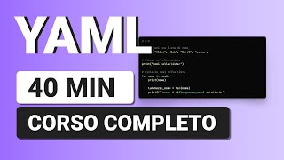 Corso YAML Completo Italiano [upl. by Mattland]