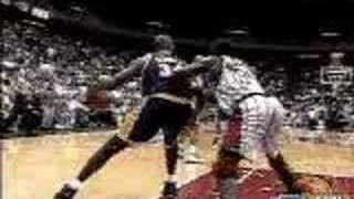 Shaq dunks all over Hakeem Olajuwon [upl. by Aliahs314]