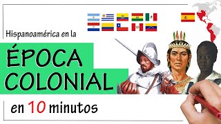 La ÉPOCA COLONIAL en Hispanoamérica  Resumen  Organización Política Económica y Social [upl. by Seidler77]