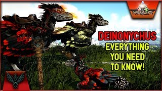 ARK Valguero EVERYTHING YOU NEED TO KNOW ABOUT DEINONYCHUS [upl. by Juxon401]