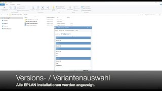 EPLANProjekt in der richtigen Version öffnen  VersionSelector [upl. by Hafital]