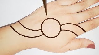 Easy and Simple Mehndi Design for Hands  Stylish Gol Tikki Mehendi Designs  Mehndi for Beginners [upl. by Salot32]