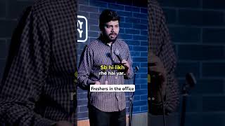 Freshers  Stand up comedy by Rishabh Goyal shorts standupcomedy comedy standup [upl. by Fachan]