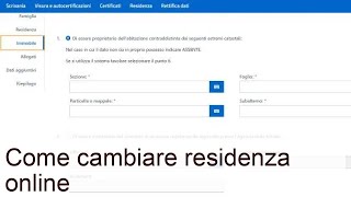 Come cambiare residenza online [upl. by Ilujna]