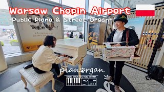 【ワルシャワで革命】Chopin Etude Op1012 amp Ragtime Nightingale♪（Public Piano amp Street Organ）〜世界一周演奏動画㉗🇵🇱〜 [upl. by Terrell]