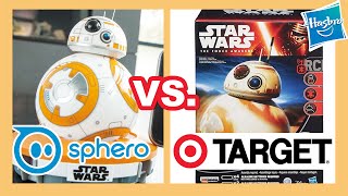 Star Wars BB8 SPHERO VS BB8 HASBRO quotTARGETquot  Toy Comparison  Review  Discussion [upl. by Adnolohs539]