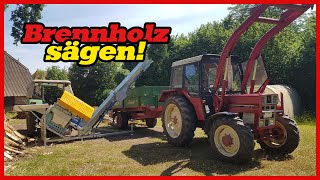 Binderberger Wippsäge mit Förderband WS 700 FB Z  Deutz 5006 amp IHC 745 [upl. by Nylave]