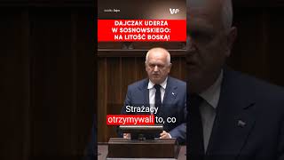 Dajczak uderza w Sosnowskiego z mównicy quotO czym pan mówi Na litość Boskąquot [upl. by Rozalie]