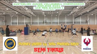 AJVC Adelaide 2024  U19 Mens Div 1  SEMI FINALS  SUV vs Phoenix Navy  140724 [upl. by Delinda]