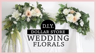 AMAZING DOLLAR STORE DIY Wedding Flower Arrangements [upl. by Tikna]