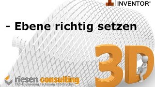 Autodesk Inventor Arbeitsebene  Ebene erstellen Grundlagen Training 3D Tutorial Deutsch Schulung [upl. by Aihsas]