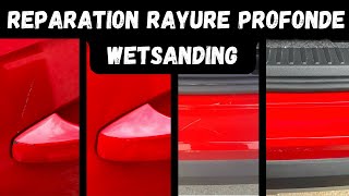 ⚠️ COMMENT REPARER UNE RAYURE PROFONDE  WETSANDING [upl. by Tiffi]