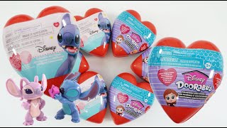 Valentines Surprises with Disney Doorables and Stitch Toy Mini Figures [upl. by Pasho410]