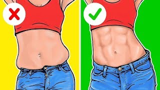 7 Ejercicios sencillos para un abdomen plano y una cintura pequeña [upl. by Judye]