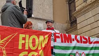 Manifestazione metalmeccanici a Siena Poggialini lavoratore Beko [upl. by Herwick954]