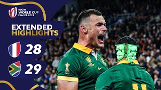 The greatest match EVER  France v South Africa  Rugby World Cup 2023 Extended Highlights [upl. by Gilus]