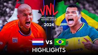 🇧🇷 BRAZIL vs NETHERLANDS 🇳🇱  Highlights  Mens VNL 2024 [upl. by Hachmin]