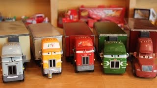 Mattel Disney Cars Jerry Recycled Batteries Gil Paul Valdez Oliver Lightload Chet Boxkaar Diecasts [upl. by Ikuy166]