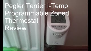 Pegler Terrier iTemp programmable Zoned Radiator Thermostat Review [upl. by Salis921]