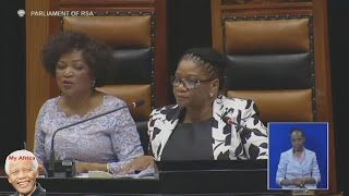 EFF vs Baleka Mbete And Jacob Zuma Chaos At SONA 2016 [upl. by Airotkciv]