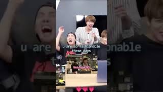 Jhope amp jin Reaction😄 But Jimin shocking btsshorts btsreaction vrialshort btsarmy kpop [upl. by Onirefez225]