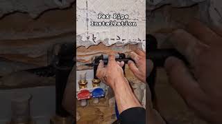 Pex Pipe Installation plumbing plumber diy pexpipe pipes masterplumbertips [upl. by Alfons]