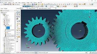 Abaqus Tutorial Modeling and Analysis of spur gear using Abaqus [upl. by Wills]