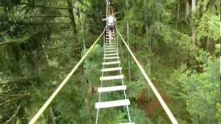 ACCROBRANCHE TALLOIRES BASE NATURE AVENTURE PARCOURS DANS ARBRES TYROLIENNE [upl. by Yralam]