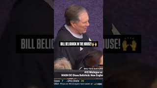 Bill Belichick is in the HOUSE for Michigan v Washington 🏠 [upl. by Ahsiloc]