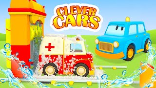 Car cartoon for kids amp cars cartoons full episodes Clever cars Lights for street vehicles amp trucks [upl. by Aiuqet]