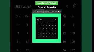 Create Dynamic Calendar using html CSS and JS  Day35 JavaScript Projects [upl. by Alakim804]