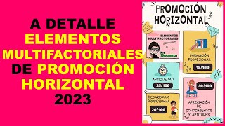 Soy Docente A DETALLE ELEMENTOS MULTIFACTORIALES DE PROMOCIÓN HORIZONTAL 2023 [upl. by Ardene]