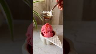 Healthy GuiltFree strawberry icecream made with only 3 ingredients [upl. by Eded]