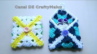 CROCHET TUTORIAL👜 Bolsita O Monedero a crochet fácil👍 crochet pouch [upl. by Yvaht]