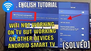 WiFi Not Working On TV But Working On Other Devices Android Smart TV Fixed [upl. by Nawj911]