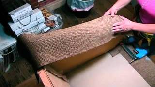 Upholstery How To Cover The Arm Top on a Sofa [upl. by Lorri372]