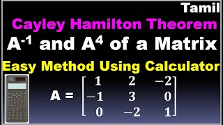 Matrices and Calculus  Cayley Hamilton Theorem  Inverse of a Matrix Using Cayley Hamilton Theorem [upl. by Llehcram95]