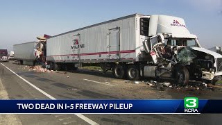 2 dead after massive 35vehicle pileup on I5 in Southern California [upl. by Karina]