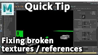 Maya Quick Tip Fixing broken textures and references [upl. by Ytsirk]