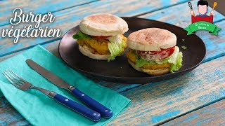 Recette burger vegetarien à la galette de pois chiche [upl. by Blayne294]