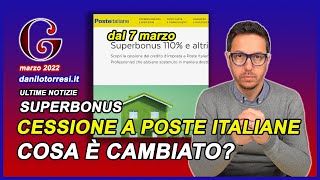 CESSIONE DEL CREDITO con Poste Italiane  cosa è cambiato per Superbonus 110 e gli altri [upl. by Nobile]