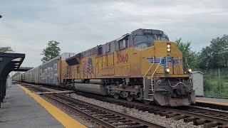 A UP Tier 4 SD70ACE Leads X230 Past Muirkirk [upl. by Lanfri229]