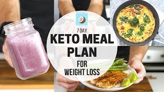 KETO DIET Meal Plan  7 DAY FULL MEAL PLAN for WEIGHT LOSS [upl. by Briggs]