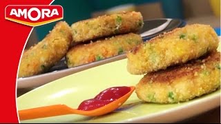 Recette de Croquettes de Légumes amp Poulet  Amora [upl. by Levenson]