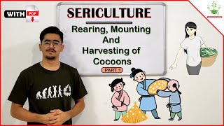 Rearing amp Mounting of Silkworm And Harvesting Of Cocoons  PART 1 sericulture [upl. by Laram967]