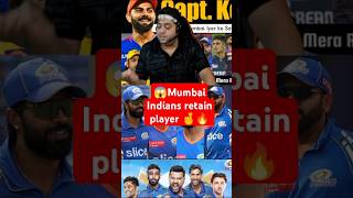 😱Mumbai Indians retained players 🤞🔥cricket ipl ipl2025 rohitsharma mumbaiindians shorts [upl. by Aenahs817]