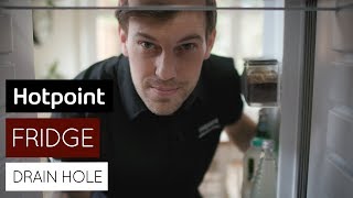 How to unblock your fridge drain hole  by Hotpoint [upl. by Egamlat]