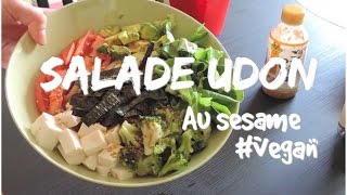 Salade de nouilles udon au sésame vegan  Osakurabana [upl. by Idnahs]